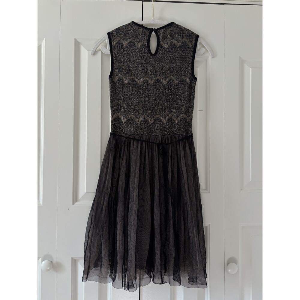 Weston Wear XS Sheer Black Tulle Midi Dress - Picture 10 of 10
